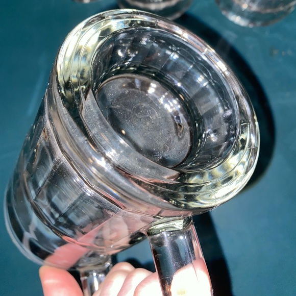 Set of 4 clear glass beer mugs - Picture 6 of 6